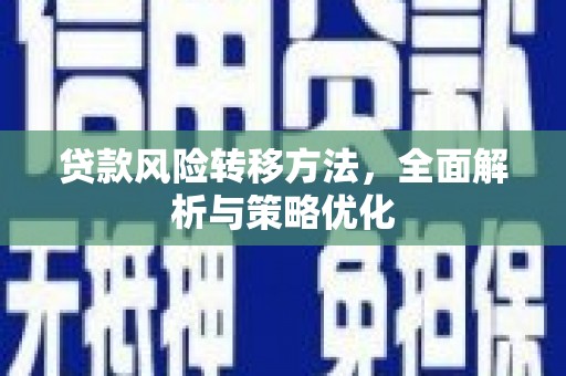 疏勒贷款风险转移方法，全面解析与策略优化