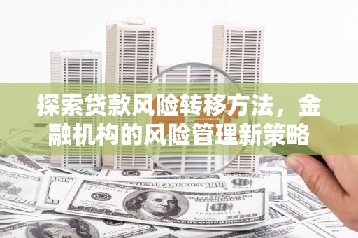 疏勒探索贷款风险转移方法，金融机构的风险管理新策略