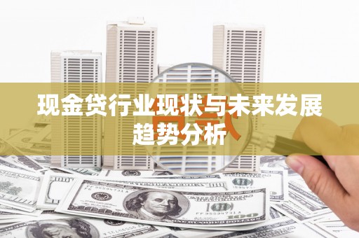疏勒现金贷行业现状与未来发展趋势分析