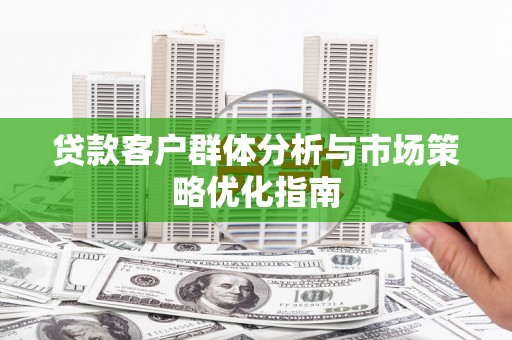 疏勒贷款客户群体分析与市场策略优化指南