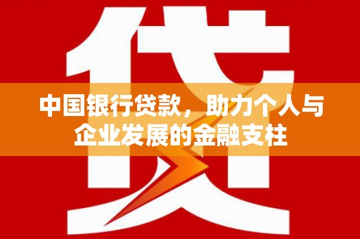 疏勒中国银行贷款，助力个人与企业发展的金融支柱