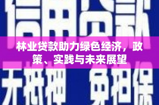 疏勒林业贷款助力绿色经济，政策、实践与未来展望