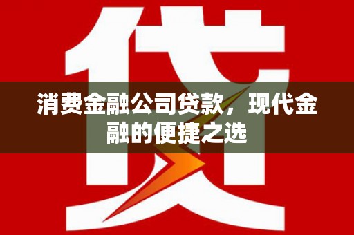 疏勒消费金融公司贷款，现代金融的便捷之选