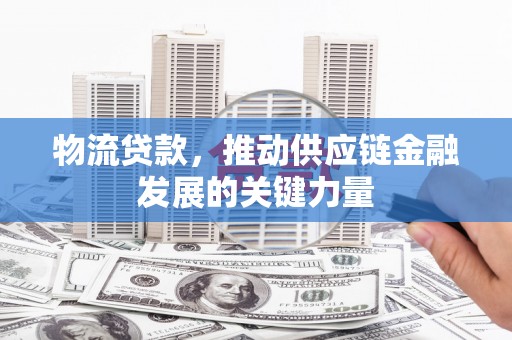 疏勒物流贷款，推动供应链金融发展的关键力量