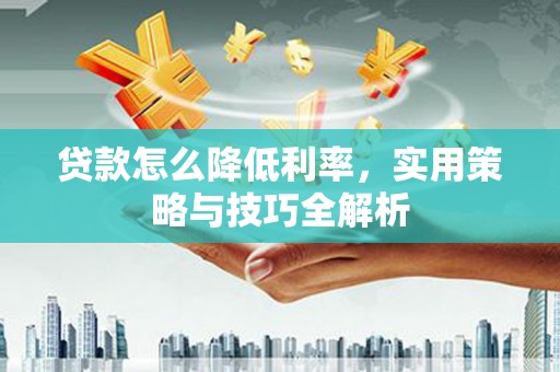 疏勒贷款怎么降低利率，实用策略与技巧全解析