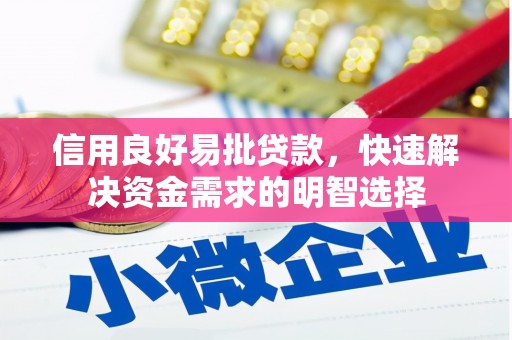 疏勒信用良好易批贷款，快速解决资金需求的明智选择