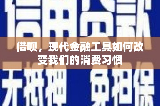 疏勒借呗，现代金融工具如何改变我们的消费习惯