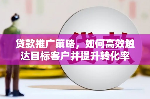 疏勒贷款推广策略，如何高效触达目标客户并提升转化率
