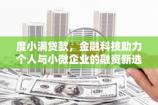 疏勒度小满贷款，金融科技助力个人与小微企业的融资新选择