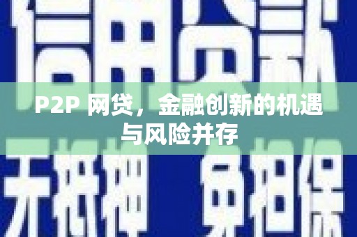疏勒P2P 网贷，金融创新的机遇与风险并存