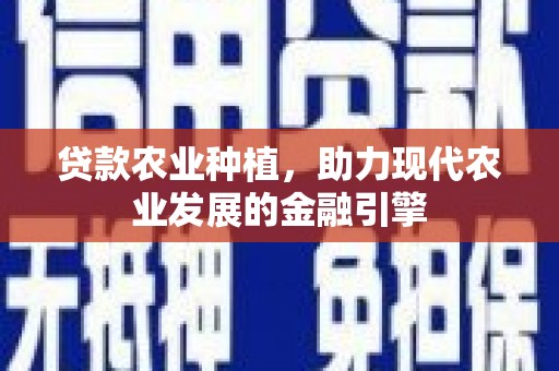疏勒贷款农业种植，助力现代农业发展的金融引擎