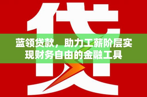 疏勒蓝领贷款，助力工薪阶层实现财务自由的金融工具