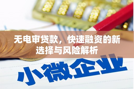 疏勒无电审贷款，快速融资的新选择与风险解析