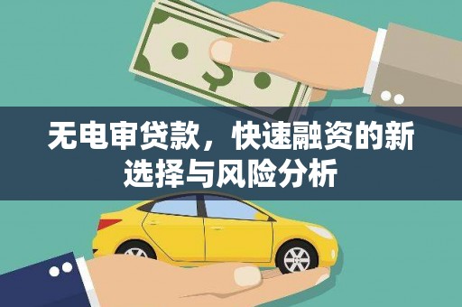 疏勒无电审贷款，快速融资的新选择与风险分析