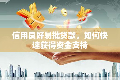 疏勒信用良好易批贷款，如何快速获得资金支持