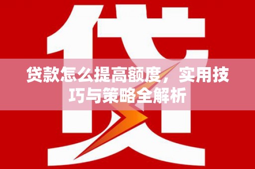 疏勒贷款怎么提高额度，实用技巧与策略全解析