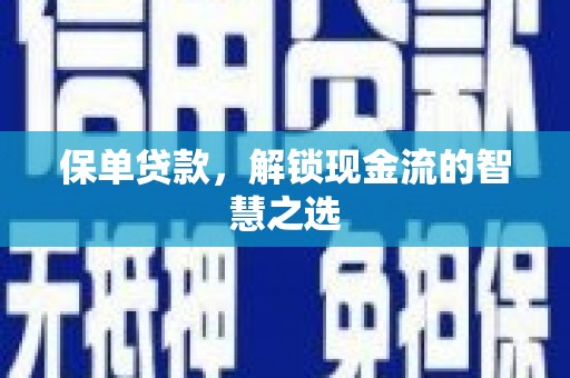 疏勒保单贷款，解锁现金流的智慧之选