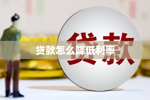 疏勒贷款怎么降低利率