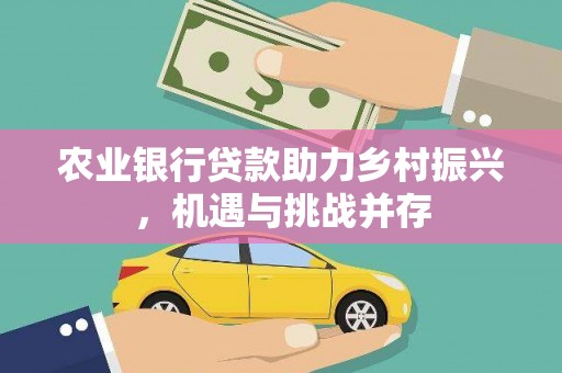 疏勒农业银行贷款助力乡村振兴，机遇与挑战并存