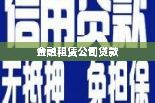 疏勒金融租赁公司贷款