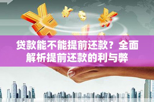 疏勒贷款能不能提前还款？全面解析提前还款的利与弊