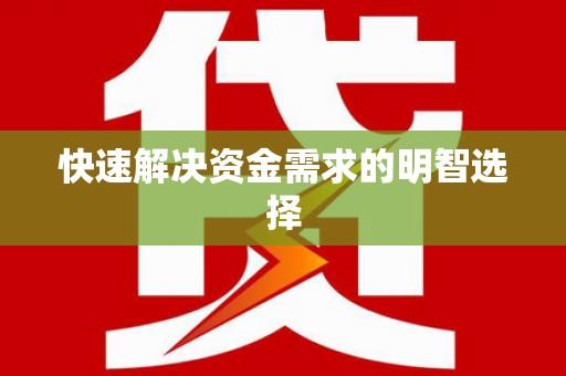 疏勒快速解决资金需求的明智选择